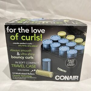 Conair "For the Love of Curls" Compact Ceramic Roller Set HS28XR Open Box